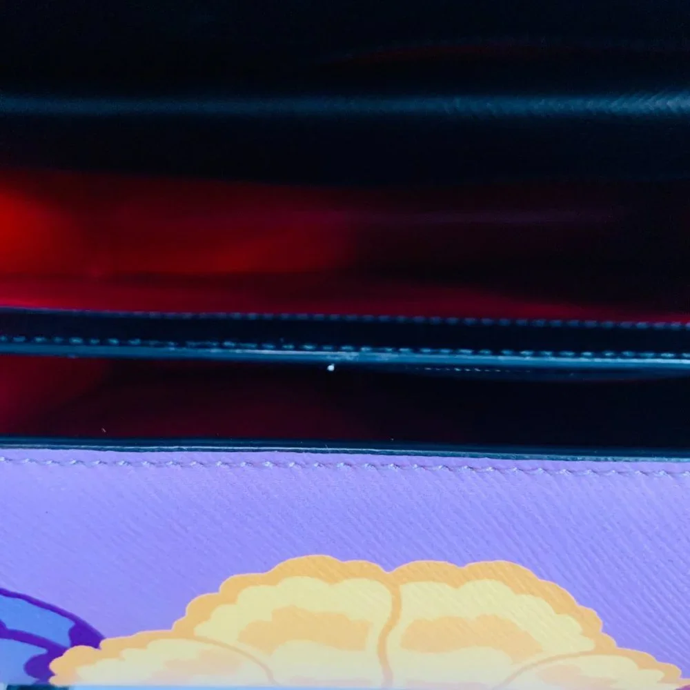 PRADA SAFFIANO LEATHER LIP PRINT HANDLE BAG LIMITED EDITION MADE IN ITALY - Picture 8 of 12